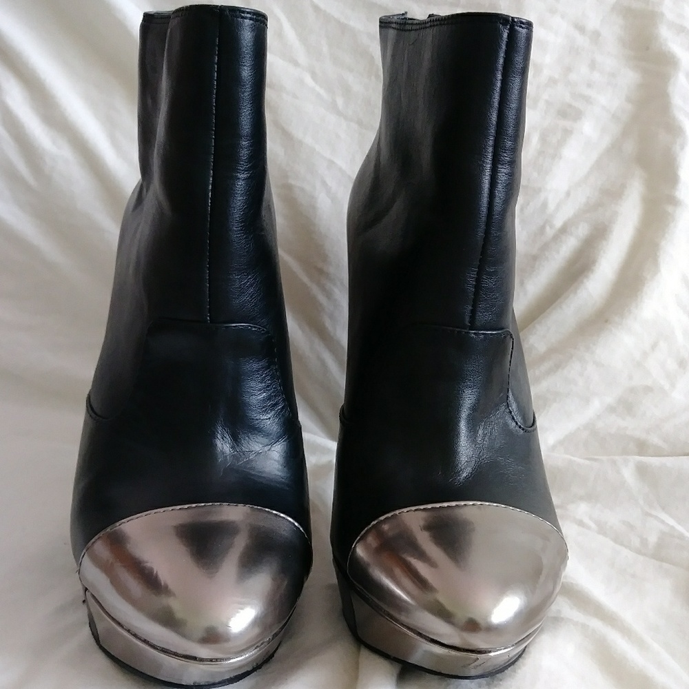 Leather booties